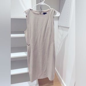 Theory stretch shift dress with stretch - linen-look suiting fabric